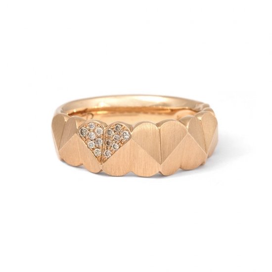 Roségold-Ring mit Diamanten aus der Kollektion Herzblatt